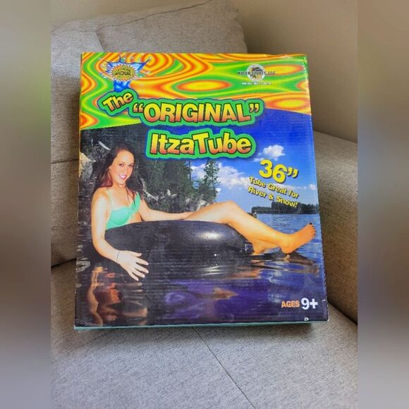 The Original Itzatube 36" Inner Tube River Rafting Snow Sports Black - Picture 1 of 4